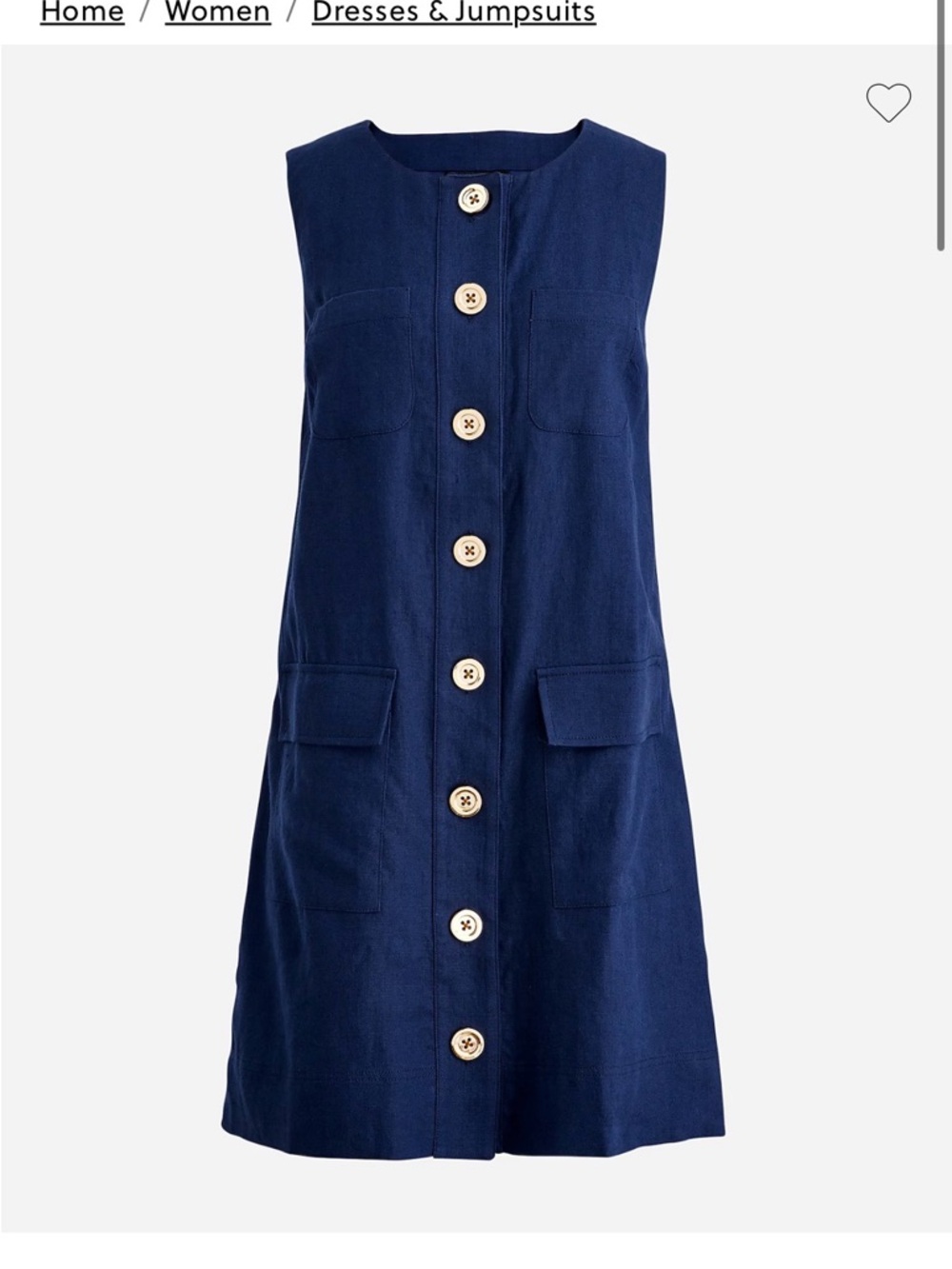 JCREW button front shift dress